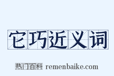 它巧近义词是什么意思的图片